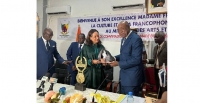 La Ministre Franoise Remarck en visite au Muse National du Cameroun
